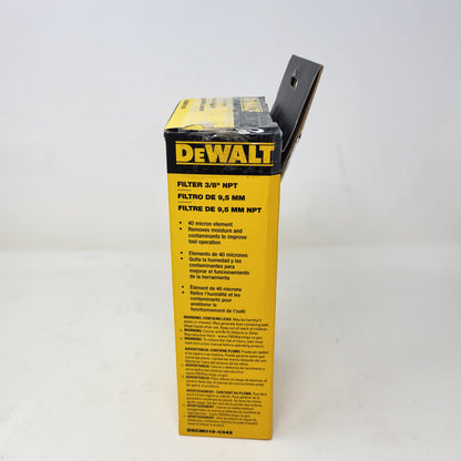 New DeWalt DXCM019-0342 3/8 in. NPT Filter for Air Compressors