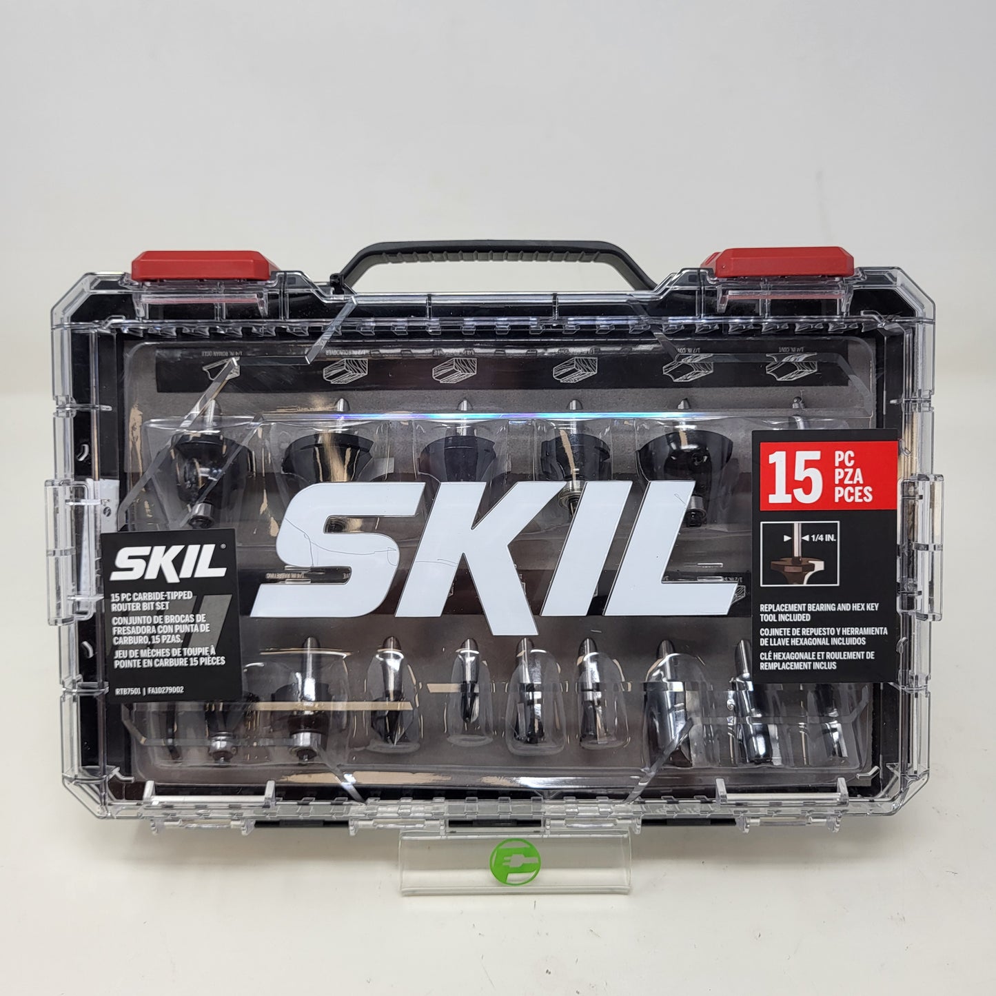 New SKIL RTB7501 Carbide-Tipped Router Bit Set 15 Piece