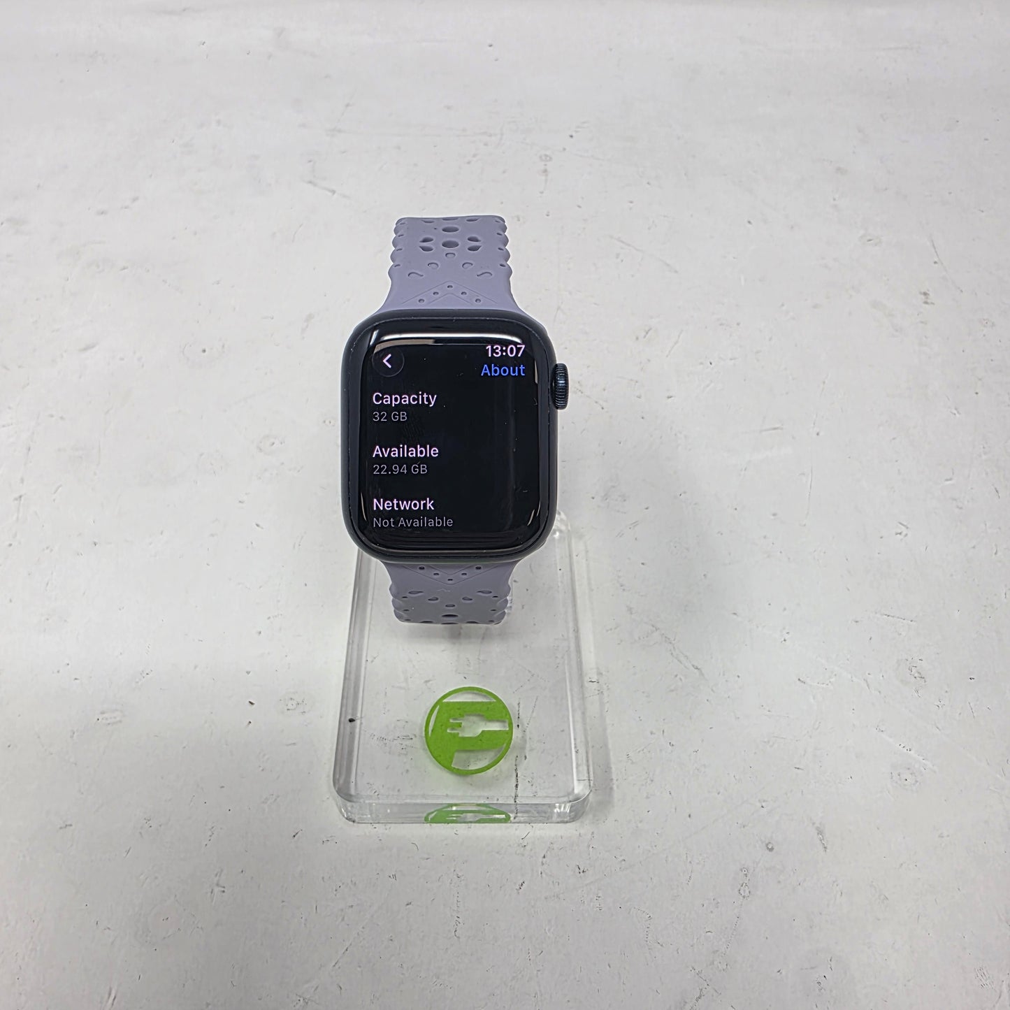 GPS Only Apple Watch Series 8 41MM Black Aluminum Nike Sport Band MNUV3LL/A