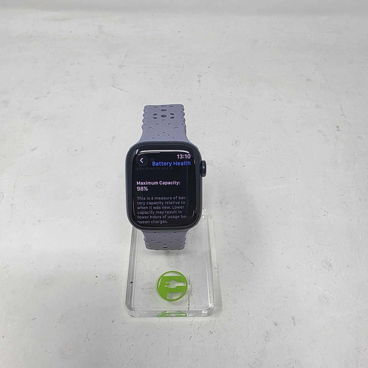 GPS Only Apple Watch Series 8 41MM Black Aluminum Nike Sport Band MNUV3LL/A