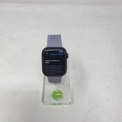 GPS Only Apple Watch Series 8 41MM Black Aluminum Nike Sport Band MNUV3LL/A