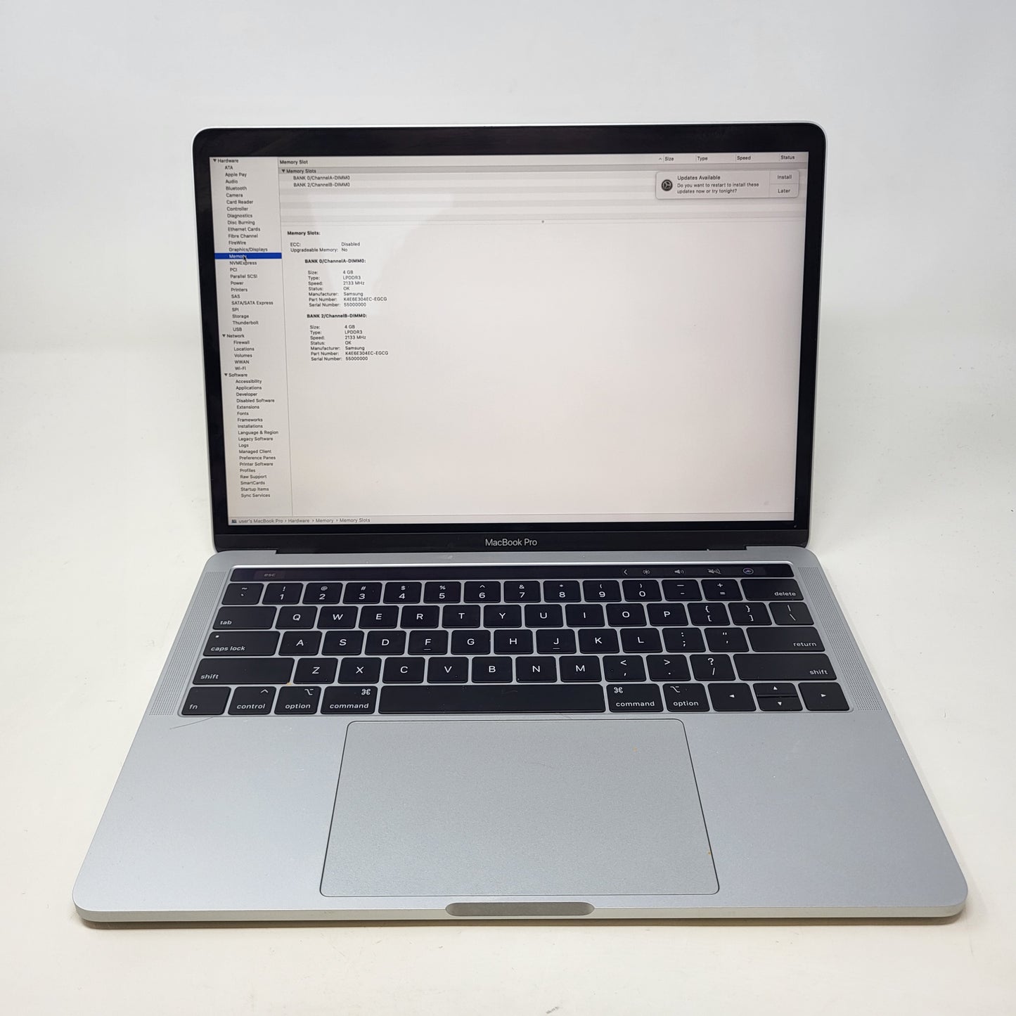 2019 Apple MacBook Pro 13.3" i5 1.4GHz 8GB RAM 128GB SSD Silver A2159