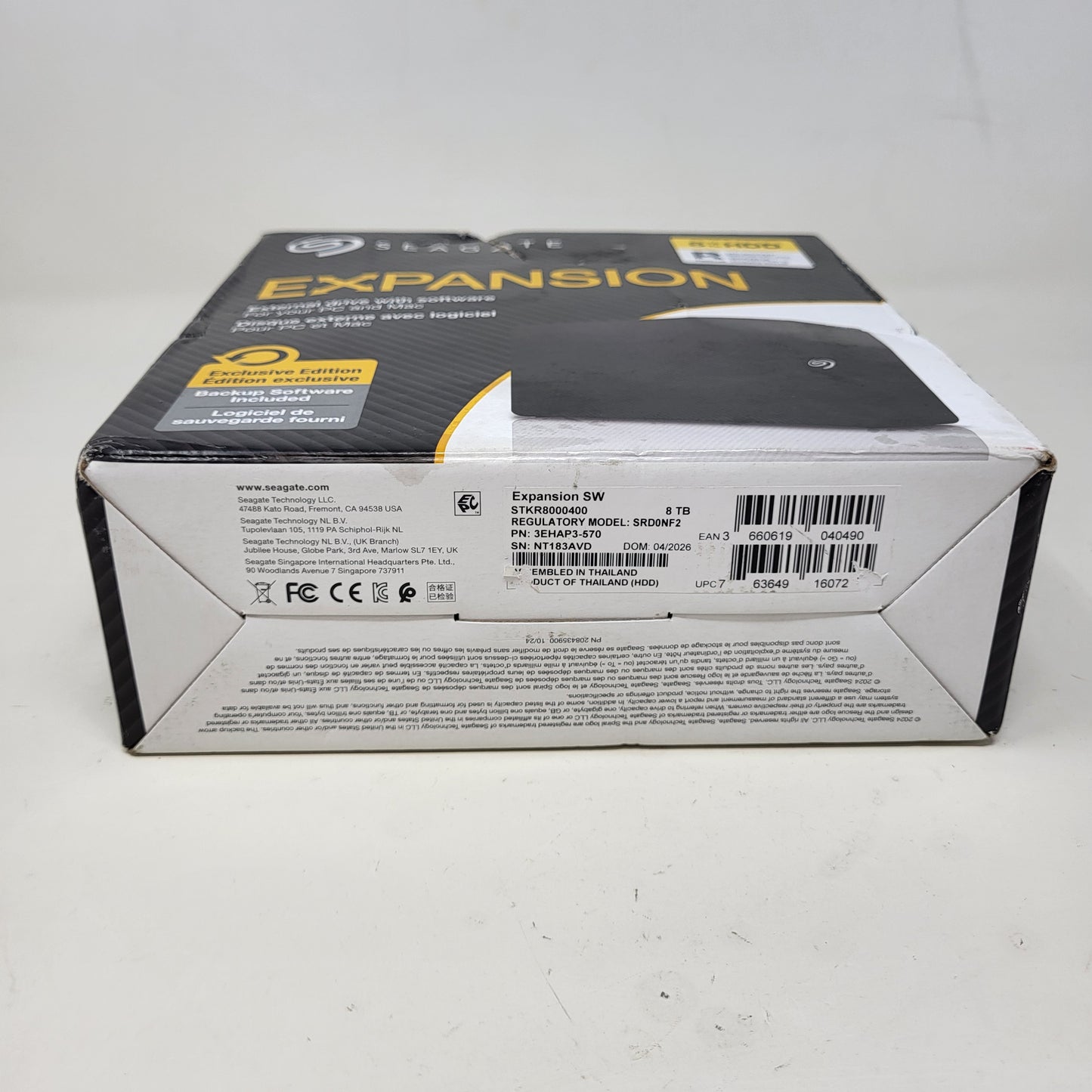 New Seagate External Expansion Desktop 8TB USB 3.0 HDD STKR8000400
