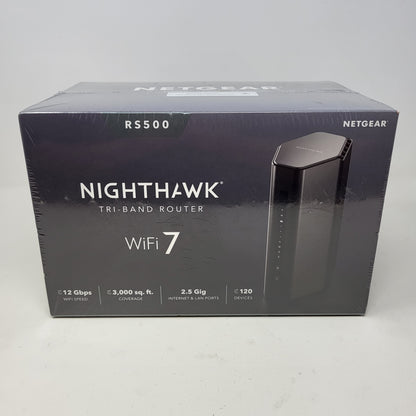 New NETGEAR  Nighthawk RS500 Tri Band WiFi 7 RS500-100NAS Smart WiFi Router