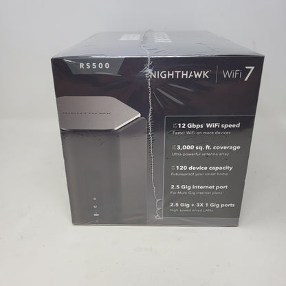 New NETGEAR  Nighthawk RS500 Tri Band WiFi 7 RS500-100NAS Smart WiFi Router