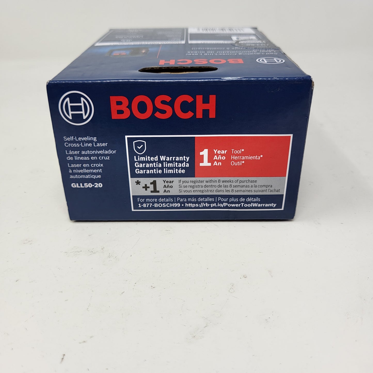 New Bosch GLL50-20 3V 50ft Range Cross Line Laser Self Leveling