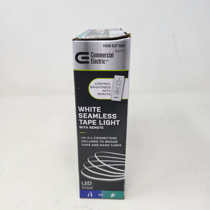 New Commercial Electric COB LED Tape Light 16 Ft 3000K Warm White Linkable