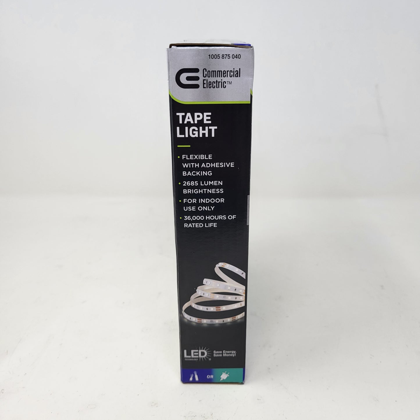 New Comercial Electric 1005 8785 040 16 Ft. LED AC Dimmable White Tape Light Kit