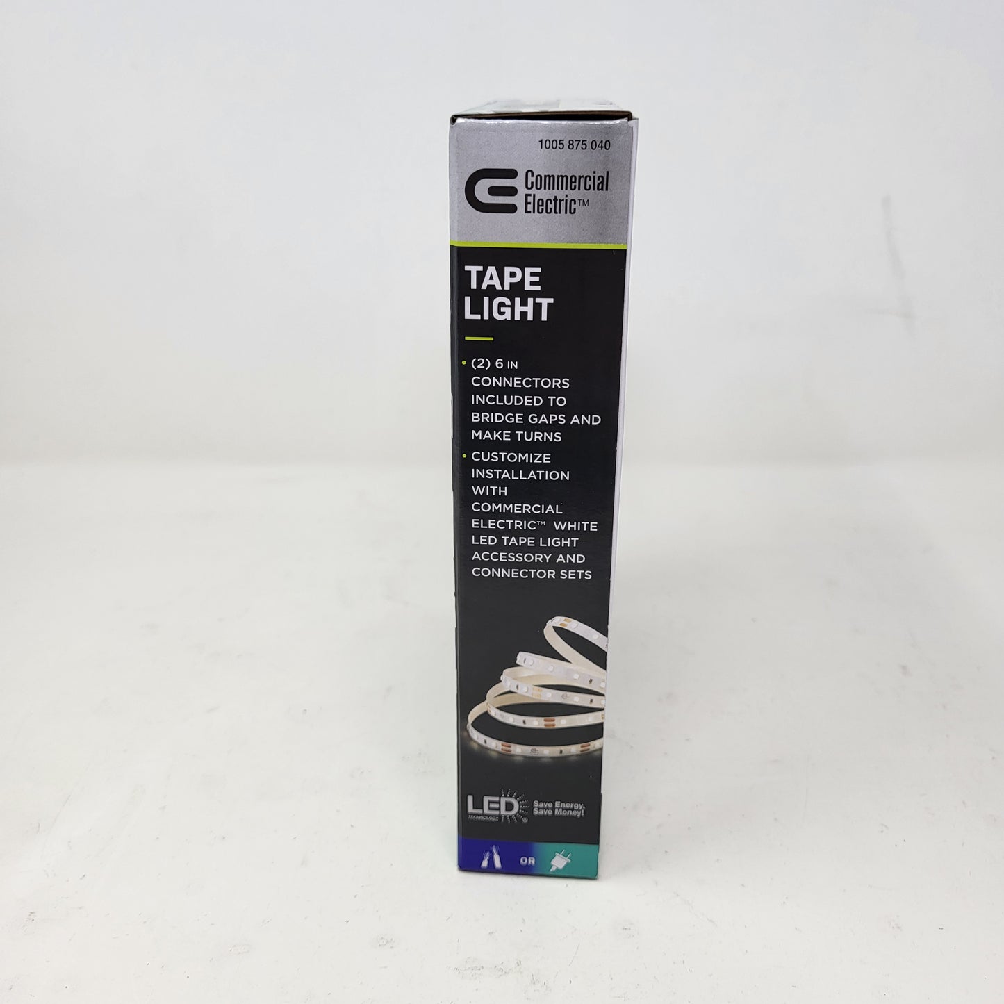 New Comercial Electric 1005 8785 040 16 Ft. LED AC Dimmable White Tape Light Kit