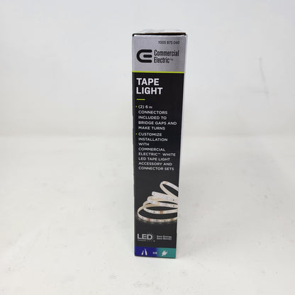 New Comercial Electric 1005 8785 040 16 Ft. LED AC Dimmable White Tape Light Kit