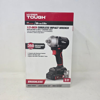 New Hyper Tough 6081 20V MAX 1/2 CORDLESS IMPACT WRENCH