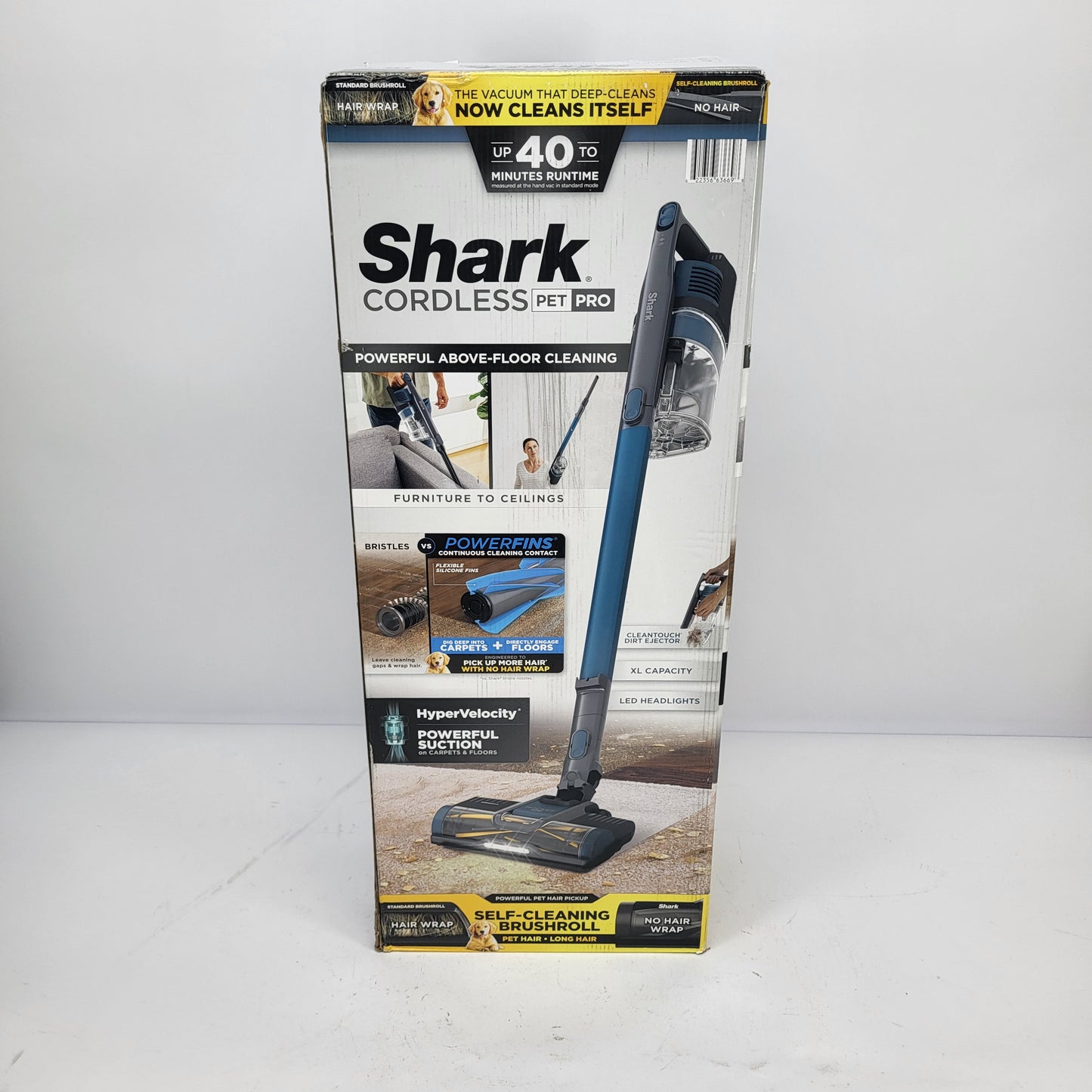 New Shark Pet Pro Bagless Cordless Stick Vacuum Cleaner Blue IZ240