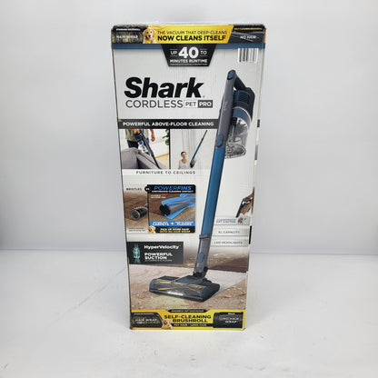 New Shark Pet Pro Bagless Cordless Stick Vacuum Cleaner Blue IZ240