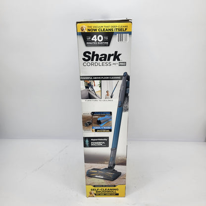 New Shark Pet Pro Bagless Cordless Stick Vacuum Cleaner Blue IZ240