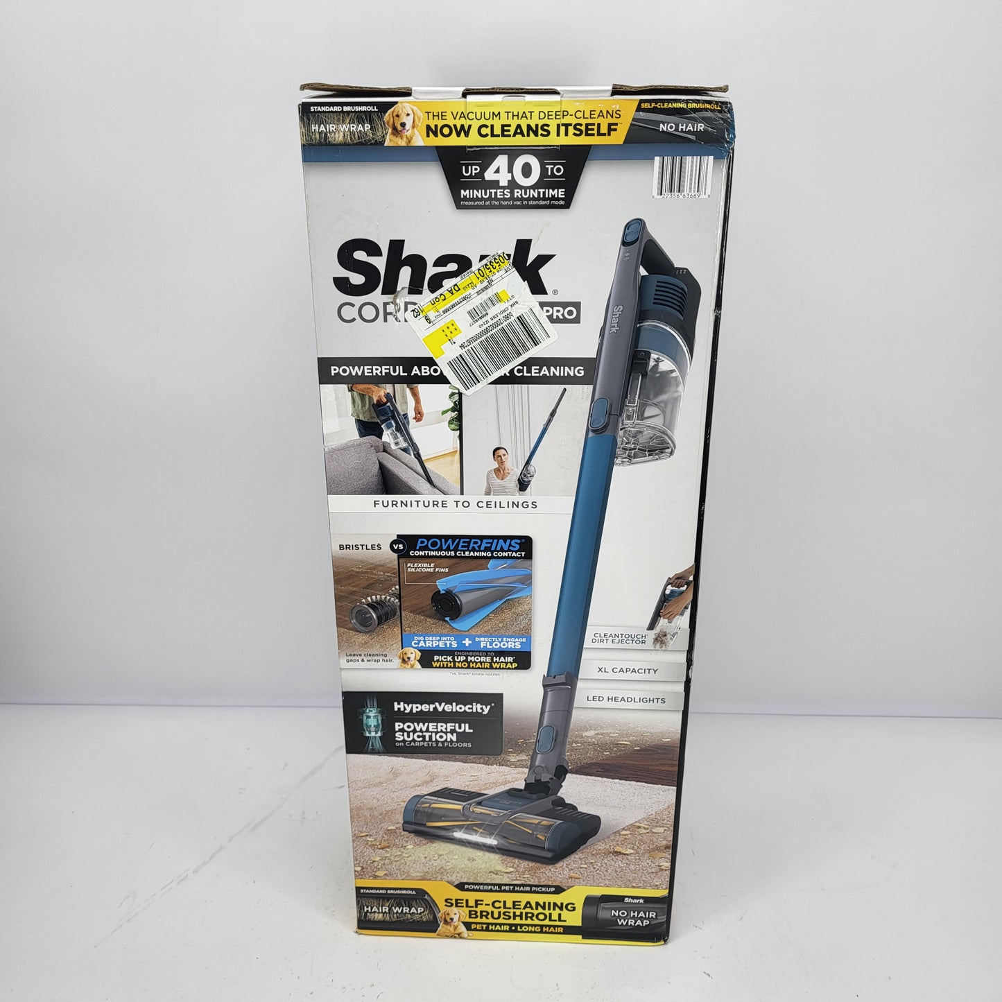 New Shark Pet Pro Bagless Cordless Stick Vacuum Cleaner Blue IZ240
