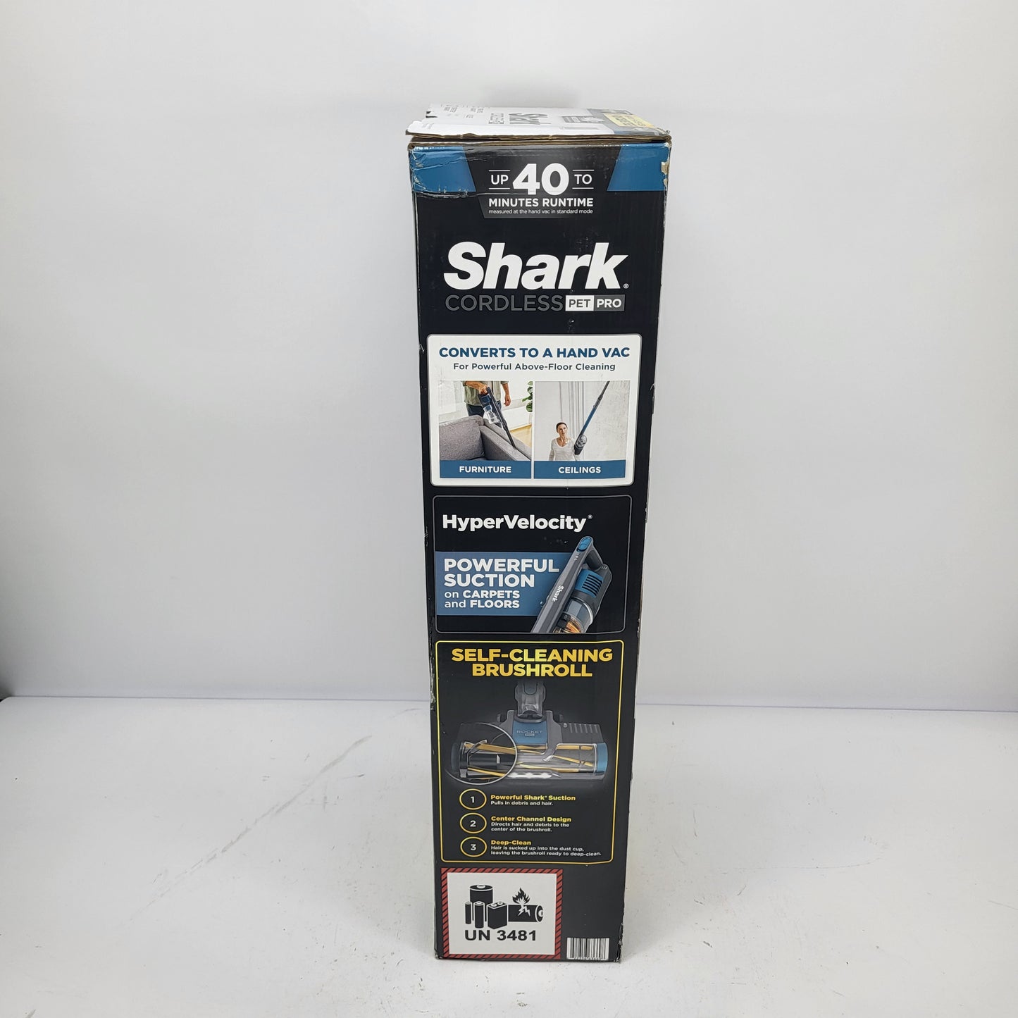 New Shark Pet Pro Bagless Cordless Stick Vacuum Cleaner Blue IZ240