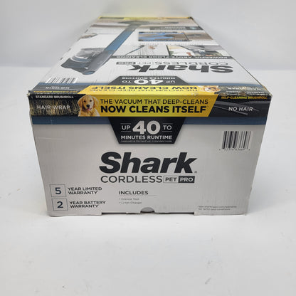 New Shark Pet Pro Bagless Cordless Stick Vacuum Cleaner Blue IZ240