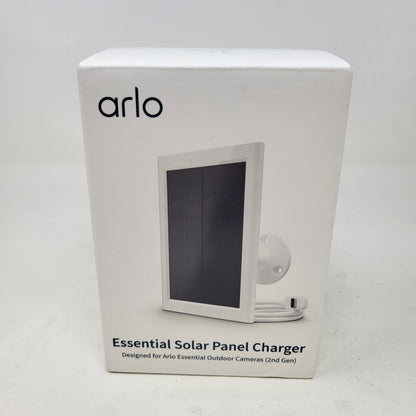 New Arlo Essential Solar Panel Charger 2nd Gen Outdoor Camera White VMA6600