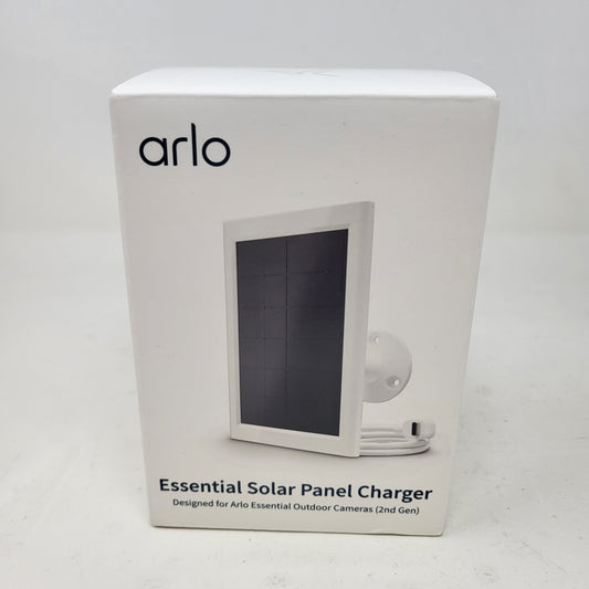 New Arlo Essential Solar Panel Charger 2nd Gen Outdoor Camera White VMA6600