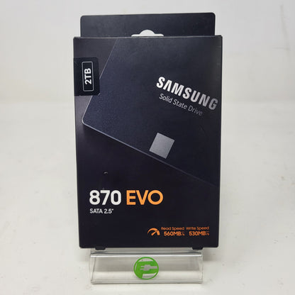 New Samsung 2.5" 870 EVO 2TB SATA III 6Gbps SSD MZ-77E2T0B