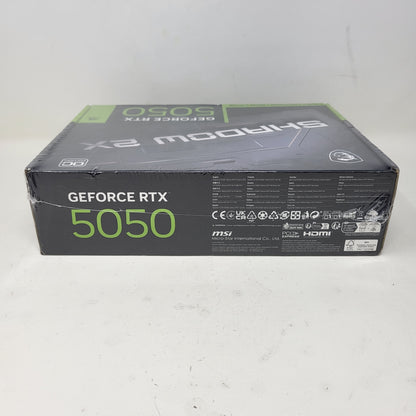 New MSI GeForce RTX 5050 SHADOW 2X OC 8GB GDDR6 Graphics Card 912-V538-018