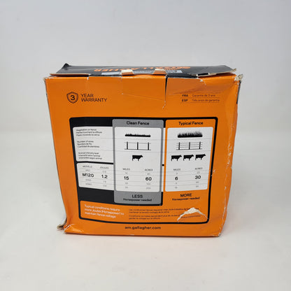 New Gallagher M120 110V Electric-Powered Fence Energizer G330434