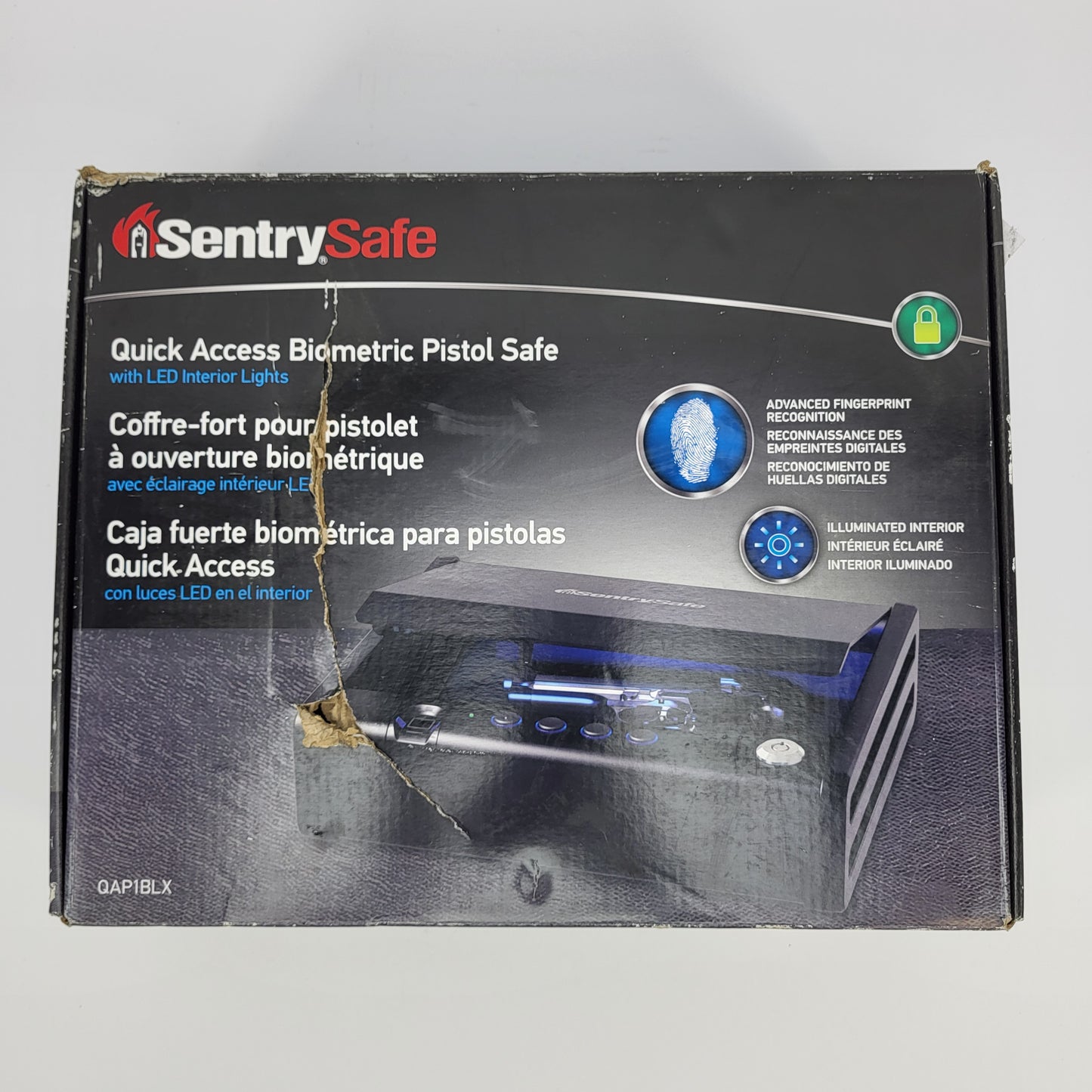 New SentrySafe QAP1BLX Quick Access Biometric Safe Fingerprint Lock P63656