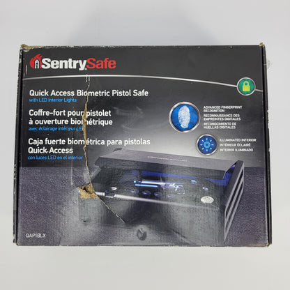 New SentrySafe QAP1BLX Quick Access Biometric Safe Fingerprint Lock P63656