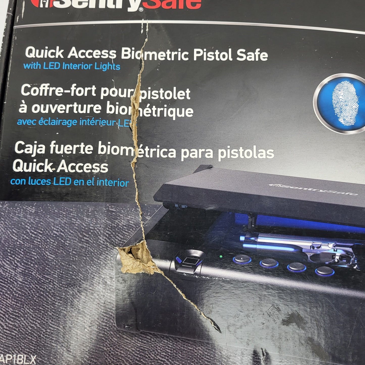 New SentrySafe QAP1BLX Quick Access Biometric Safe Fingerprint Lock P63656