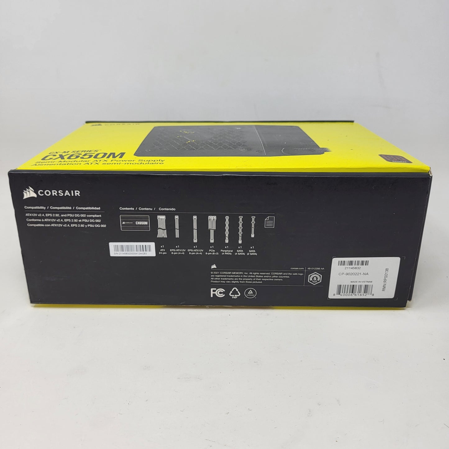 Corsair CX650M 650W 80+ Bronze Semi-Modular Power Supply CP-9020221-NA