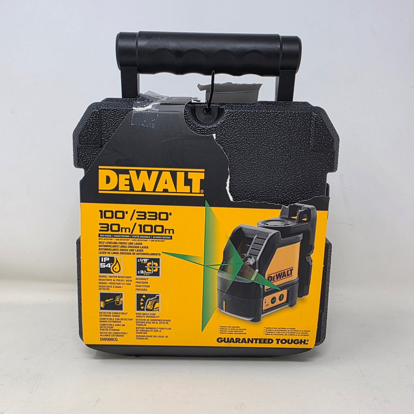 New DeWalt DW0088CG 4V  Cross Line Laser Green
