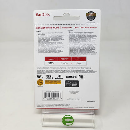 New SanDisk Ultra Plus 512GB 160MB/s MicroSDXC Memory Card FHD