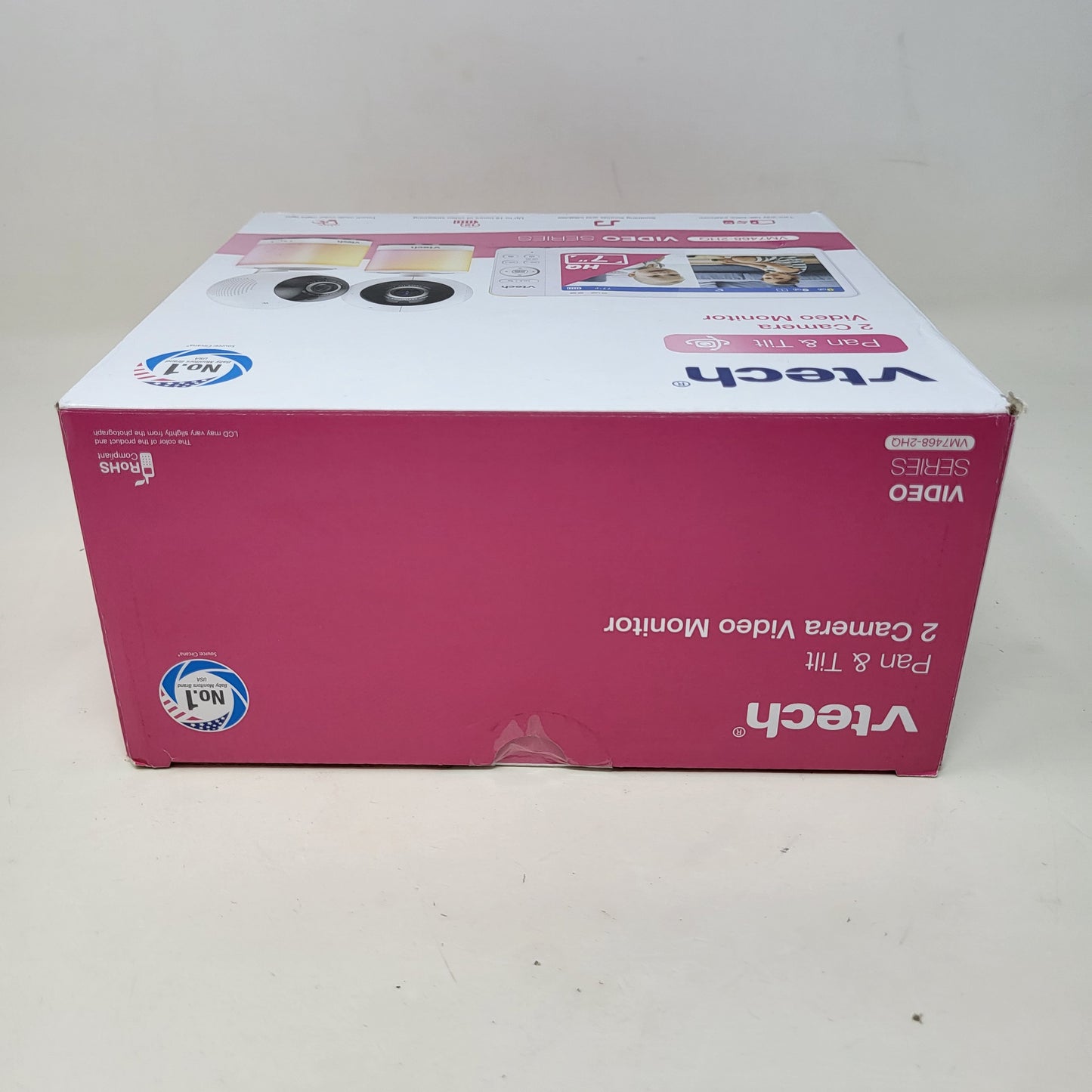 New VTech 2 Camera 7 Digital Video Baby Monitor VM7468-2HQ