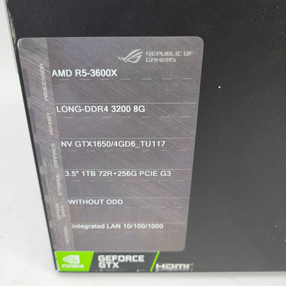 ASUS  Custom PC Ryzen 5 3600X 4.0GHz 32GB RAM 1TB HDD Nvidia GeForce RTX 3050