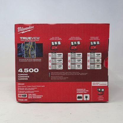 New Milwaukee 2368-20 M18  ROVER Dual Power Triple-Panel Flood & Area Light