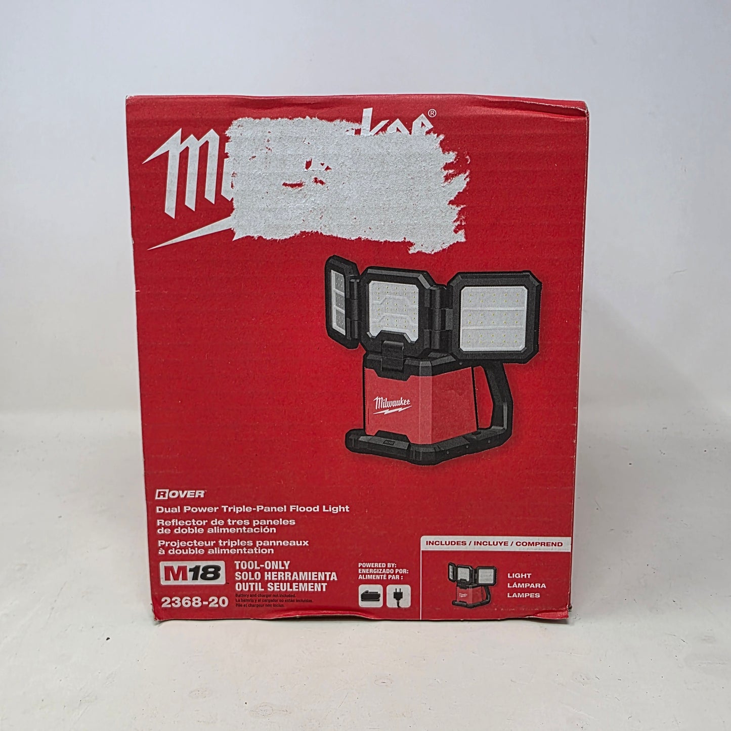 New Milwaukee 2368-20 M18  ROVER Dual Power Triple-Panel Flood & Area Light