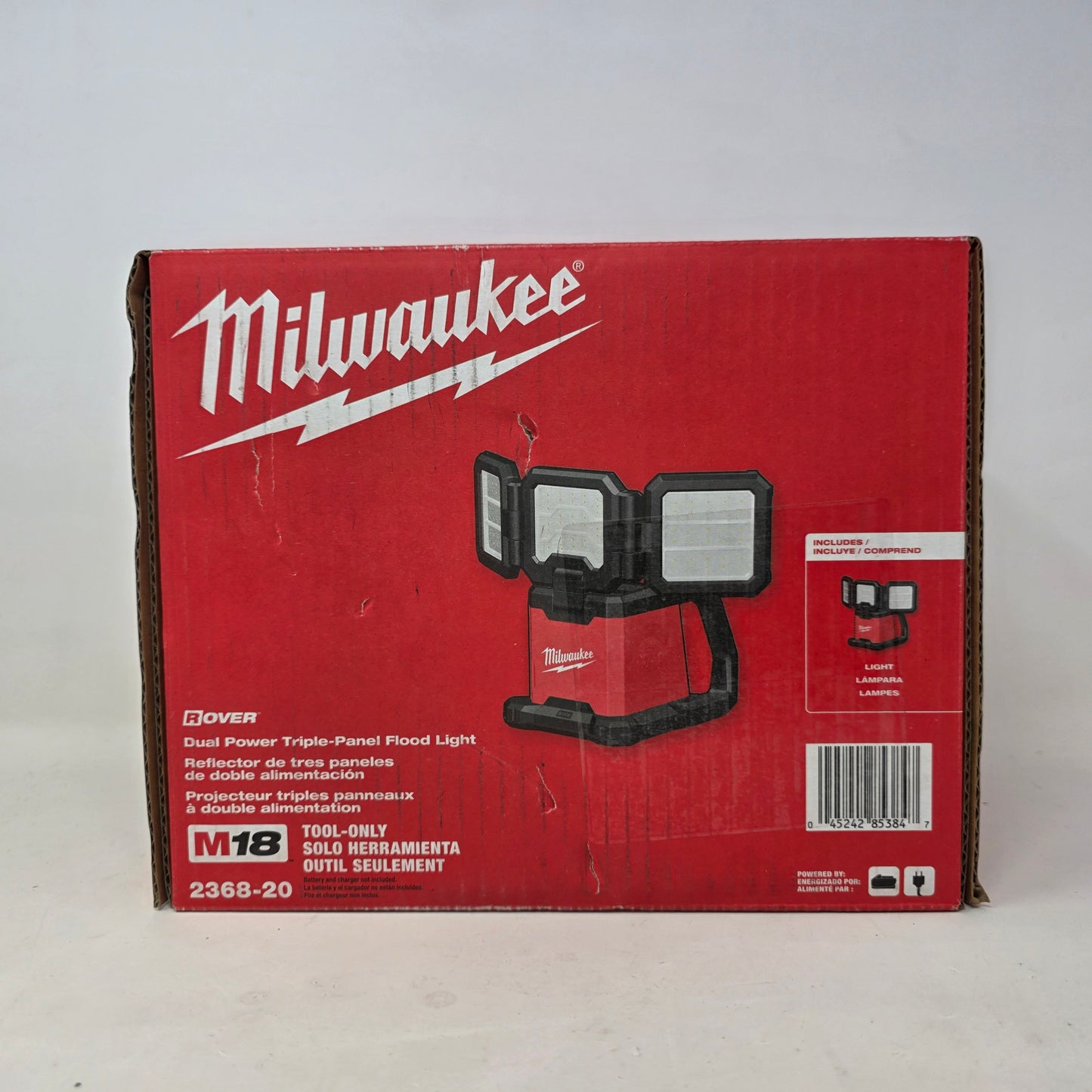 New Milwaukee 2368-20 M18  ROVER Dual Power Triple-Panel Flood & Area Light