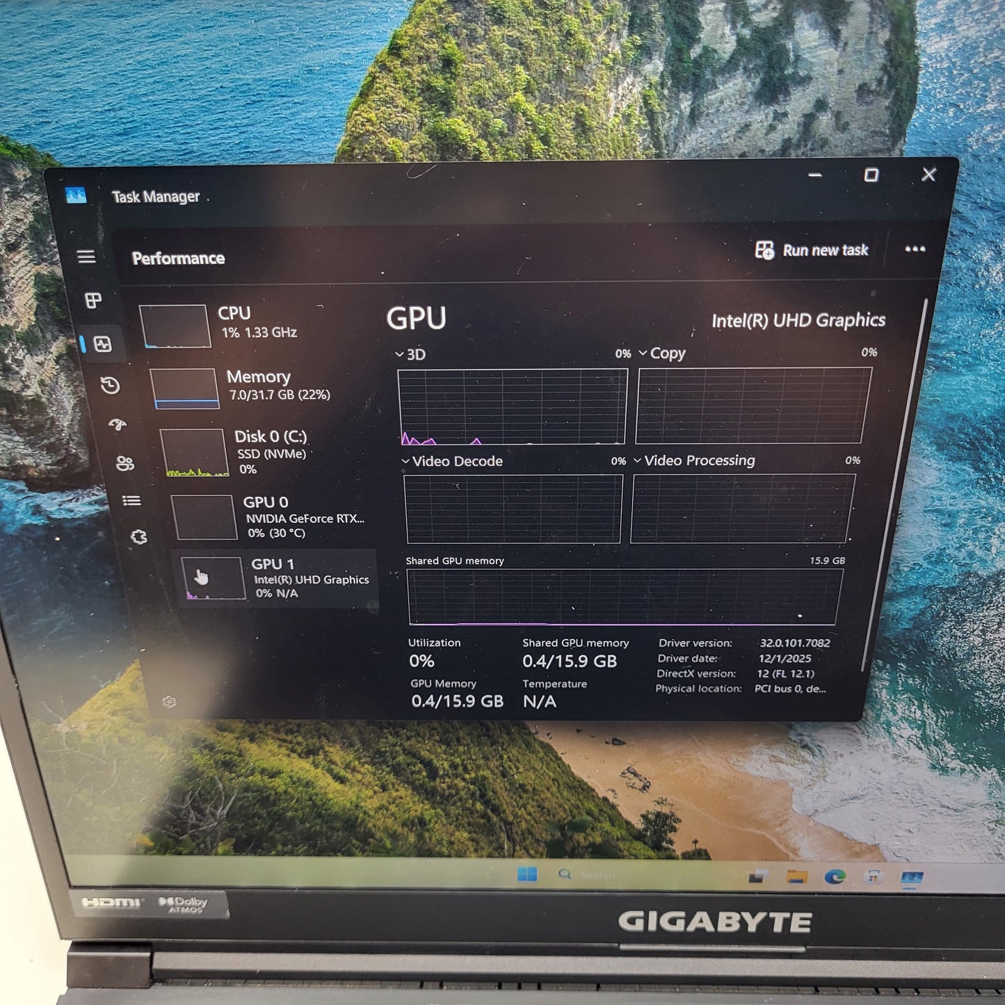 Gigabyte G6 KF IEJEASC8 16" i7-13620H 2.4GHz 32GB RAM 1TB SSD GeForce RTX 4060