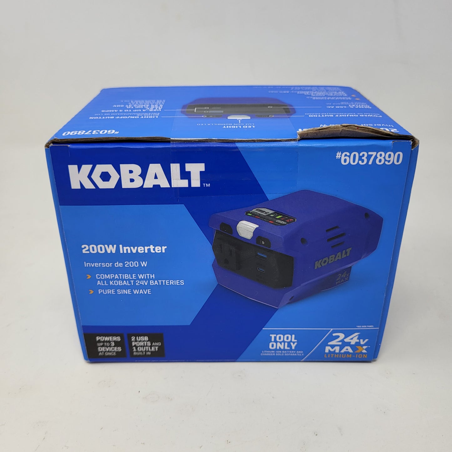 New Kobalt 6037890 24V Max 200W Inverter