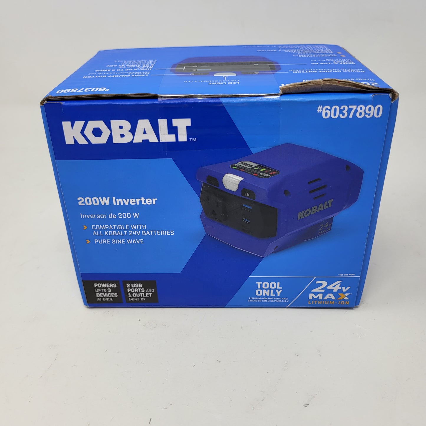 New Kobalt 6037890 24V Max 200W Inverter