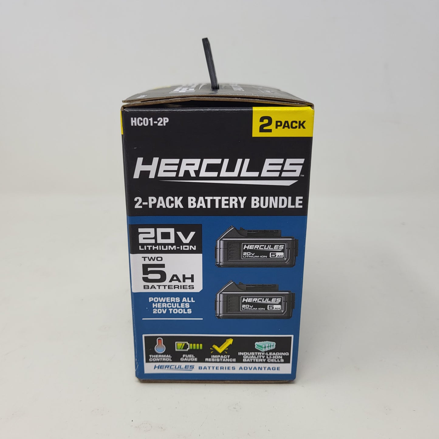 New Hercules  HC01-2P 20V  Li-Ion 5.0Ah 2-Pack Battery Bundle