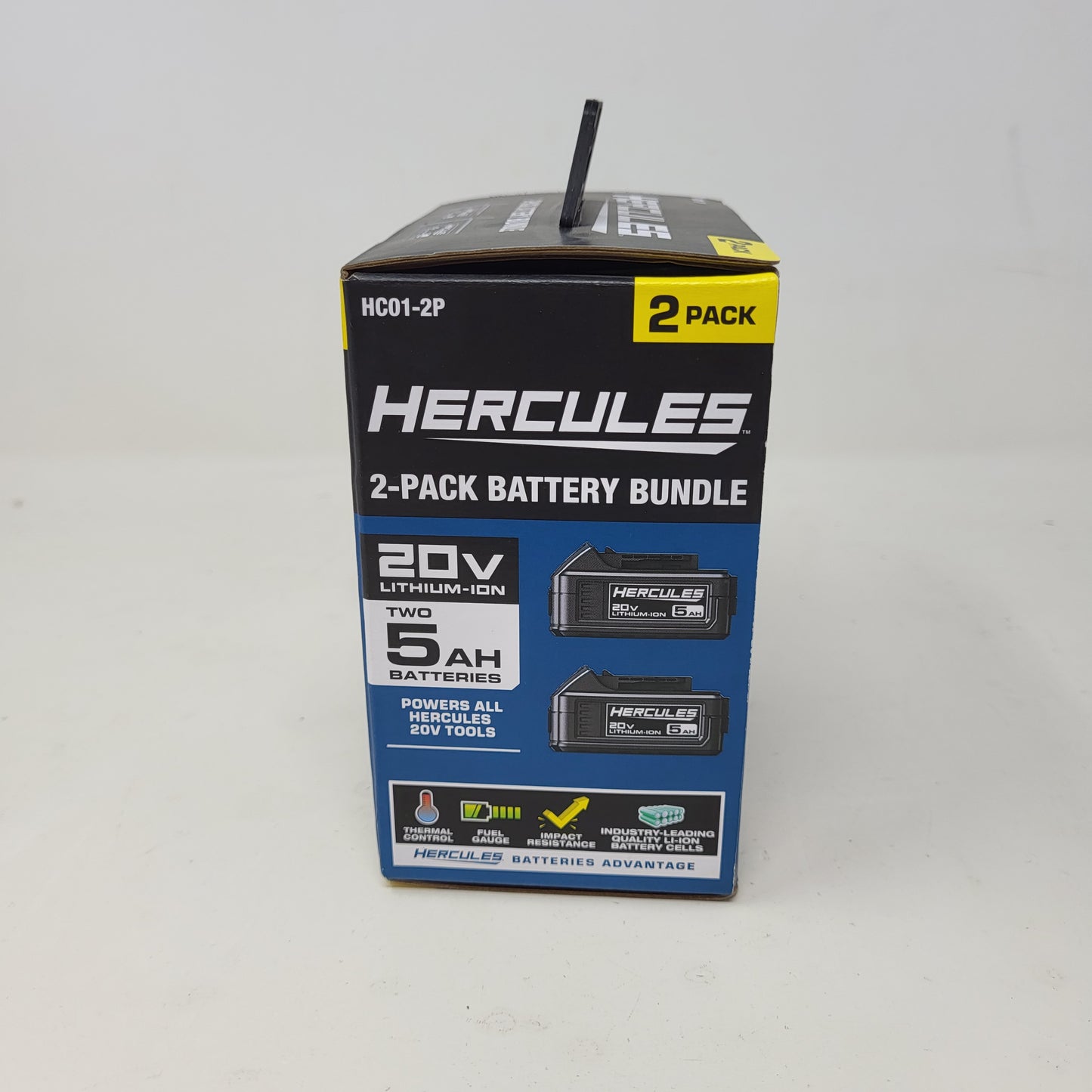 New Hercules  HC01-2P 20V  Li-Ion 5.0Ah 2-Pack Battery Bundle