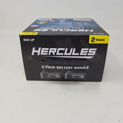 New Hercules  HC01-2P 20V  Li-Ion 5.0Ah 2-Pack Battery Bundle