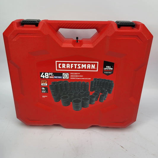 New Craftsman 48 Pc 1/2" Drive Impact Socket Set CMMT16548