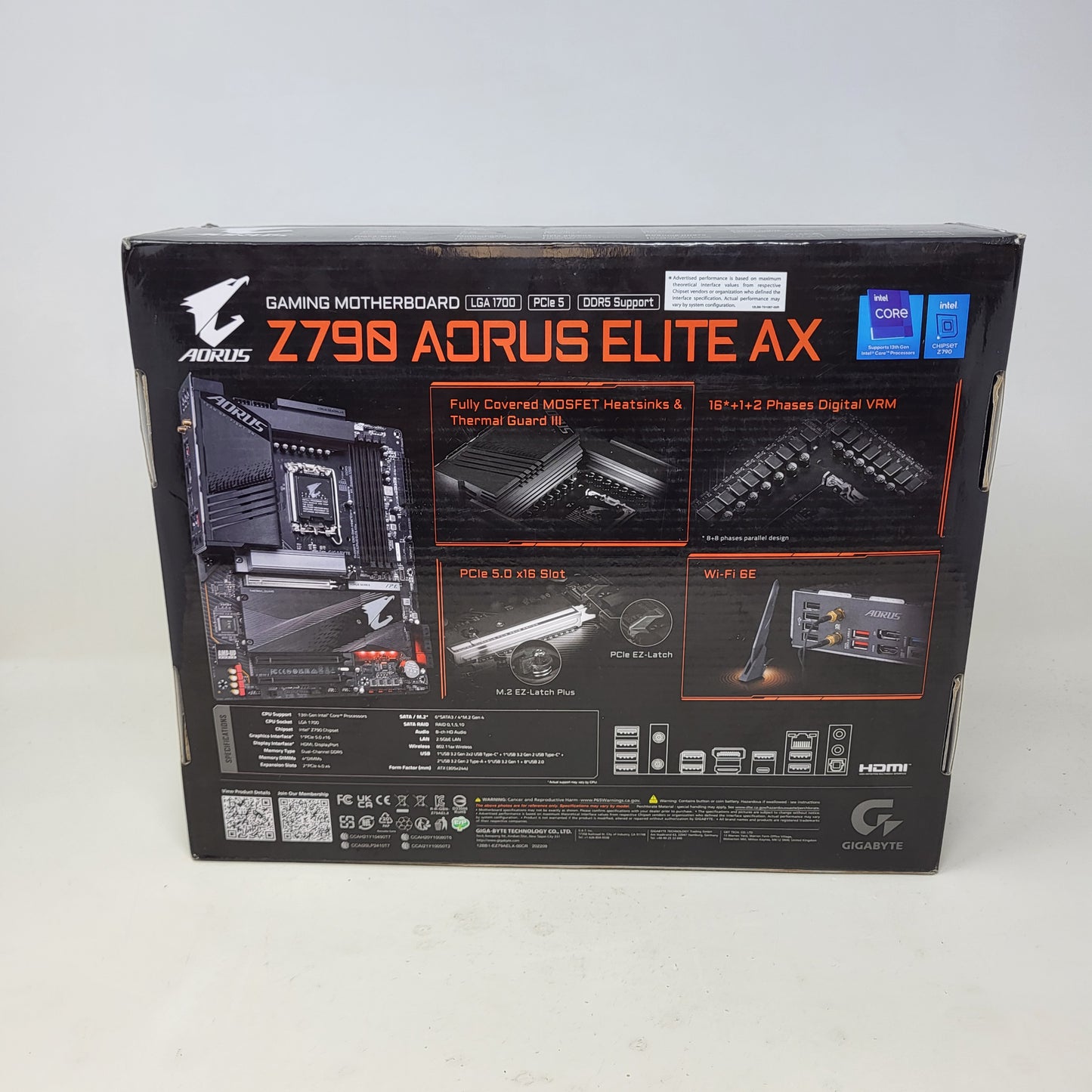 Gigabyte Z790 AORUS ELITE AX LGA 1700 ATX Intel DDR5 Motherboard