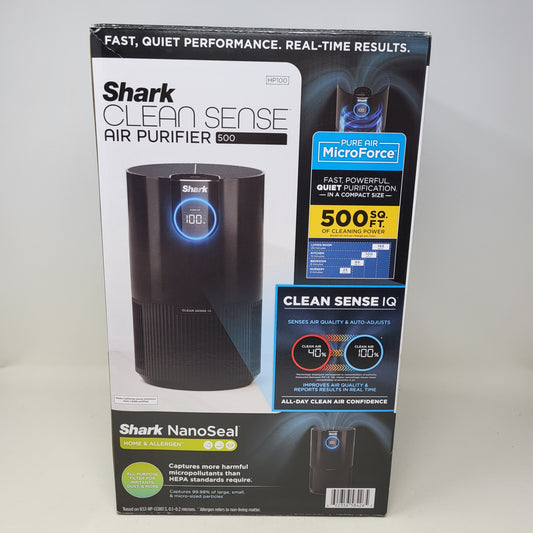 New Shark Air Purifier Nano Seal HEPA CleanSense IQ Odor Lock 500 HP100 Charcoal