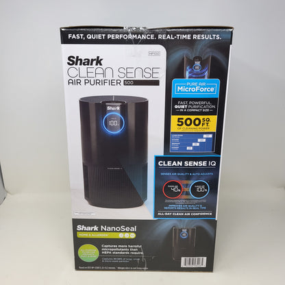 New Shark Air Purifier Nano Seal HEPA CleanSense IQ Odor Lock 500 HP100 Charcoal