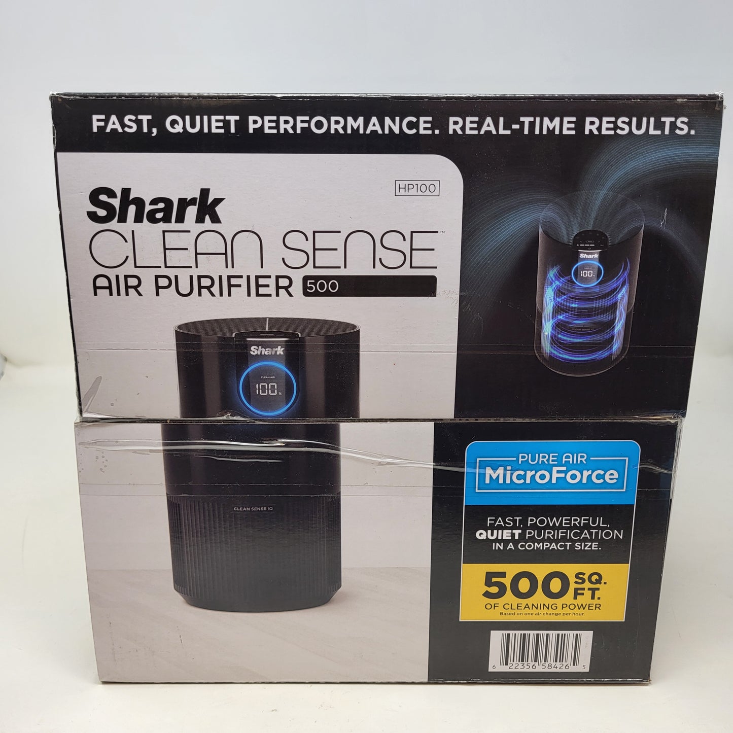 New Shark Air Purifier Nano Seal HEPA CleanSense IQ Odor Lock 500 HP100 Charcoal