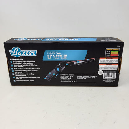 New Baxter 1/2" x 18" Professional Belt Air Sander Pneumatic 16000 RPM 64932