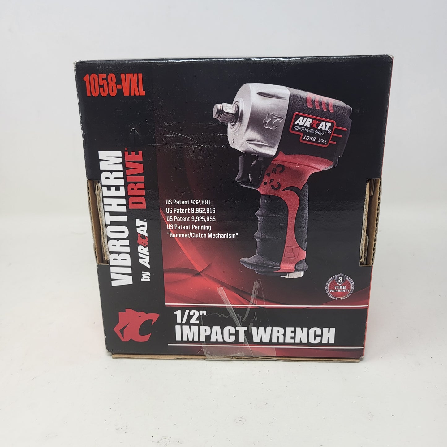 New AIRCAT 1058-VXL Vibrotherm Drive 1/2" Composite Compact Air Impact Wrench